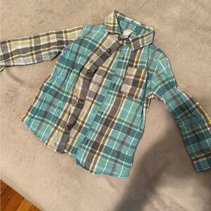 Gymboree Blue and Gray Button Down Shirt